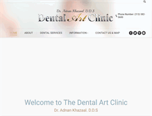 Tablet Screenshot of dentalartclinicusa.com